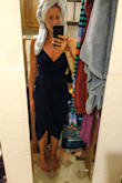 I wanted to like this but it just didn't do it for me. The fit is good and true to size. I think that it just really isn't my style. It sort of sticks out around the stomach. I'm pretty small and it gives the illusion of a tummy pooch. This may be flattering on someone who is a little bigger because it might have the opposite effect and hide a tummy? Anyway, I'm keeping it but will most likely try to see if my mom or a friend likes it for themselves. - Shawntae G.