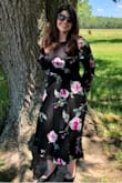 Loved the fit and feel of this dress. Lived the ruffle detail on the sleeves and the fit in the bodice was perfect. It hugged every curve and had my husband staring at me...he even requested a picture (he never takes pics with his phone!). - Jessica K.