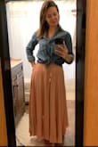 Love love love this skirt! Lightweight, soft, perfect length for short girls. Hits right at my ankles. Very happy with this purchase. Will get a tone of use. - Sara S.