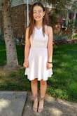 My 14 year old daughter wore these and they looked perfect with a white dress she bought from Lulus. - Karen S.