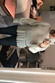 I LOVE Lulus clothes normally but this is literally the ugliest shirt I've ever put on. I ordered a medium (my normal size) but it fits like a large maybe even an extra large?? The arms are so long and the body part is huge. Also very sad because it was final sale. - Mayzie L.