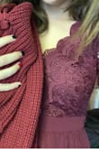 Beautiful dress! I love the cut but this is less burgundy and more mulberry.... it is more purple than what is pictured. Unfortunately I needed more of what was pictured. - Sarah W.