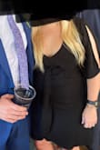 I love this style and fit. I ordered a Large which is typically what I wear. I recently had a baby so I was a little scared about the waist but it fit great and the flap of the material was flattering. It is very low cut, the material is flowy but a good thickness. - Nina T.