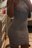 Love the color and fabric of this dress. It'll be a little tight around the hips area if you have a butt still doable. Great and quality material! - Stefania G.