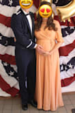 Adjustable since it's a wrap dress. Long enough for 5'11" me, plus baby bump. Very comfy, flowy. I ordered a larger size for the bump, but there was so much extra space, I could have ordered my usual size. - Andrea D.