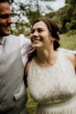 We had a tiny ceremony because of Corona and it the dress was amazing! I did need to hem it as it was super long, but otherwise, could not have asked for a more perfect wedding dress for our little casual outdoor wedding! - Naomi M.