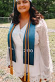 I loved this outfit for my high school graduation, The outfit fit amazing except in one area. My chest area is pretty large so the one button on the romper would not stay closed. Even though that was happening i did not want to size up because it would have swallowed me. Never the less, It was great and look amazing for graduation!! - Brooke K.