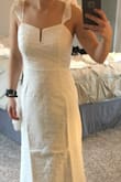 There's nothing good about this dress. Fit too large, the straps are terrible, and it's way too long. It actually had a train it was so long. It came all wrinkled too! Just not flattering, whatsoever! - Sydney W.