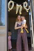 Loved this jumpsuit for my daughter's first birthday (disco theme). It was light and comfortable for moving around and the sparkly color was on point. Given it was a family affair - I did have to safety pin the bust area to close it a bit tighter and prevent any nip slips, body tape would have worked just as well. - Abbey E.