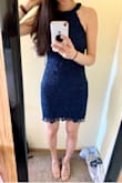 I wore this for my birthday which ended up being the dress I got engaged in too, and it fit perfectly!! Like a glove. It was flattering and fit me snugly in all the right places. It has a flirty but classy/chic look. My now fiancée absolutely loved it too! Can't wait to wear it again. - Anna K.