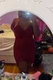 I bought this dress originally for a graduation but realized it was definitely more of a date night type of dress. It's definitelty bodycon, and I usually buy my dresses in mediums but after reading some reviews I bought a large and it fit perfectly. Once I adjust the straps I'll be all set to go. :) - Emraude B.