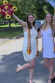 Great dress!! I was a little worried about it fitting because I'm on the larger side of medium but I actually had a little room. It was a perfect graduation dress thank you! - Nikki L.