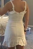 Love this dress! Very flattering and casual. Not crazy about the straps, but the rest of the dress makes up for it. I'd probably wear this with a jean jacket anyways. - Sydney W.