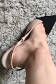 I was in love with this design and decided to give it a try although I usually don't order shoes online. Unfortunately they were big and material is so hard I wouldn't be able to wear them. I ordered from outside of U.S so I'll need to pay for quite expensive returning shipping cost. They are just sitting in my back of closet and I don't know what to do with them. - Yuka K.