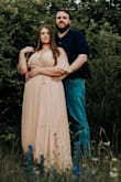 I found this dress and originally they didn't have my size. I stalked the website for about a week and luckily they got one in my size back in stock and I'm so happy I was able to order it! It's absolutely stunning and so romantic. I wore it to both of our sessions and felt so beautiful both times. Everything about it is perfect! - Emily S.