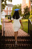 This dress worked perfect for my graduation photos. It's not see through at all and is very comfy! - Morgan M.