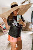 You guys, omg I was looking for THE BIGGEST, most glamorous sun hat I could find and I would look no further than this one. It's perfect for photo shoots and chillin' at the beach with friends. 10/10 would recommend. Haven't gotten any of my pics back from the photographer so here is one right after I unboxed it. Sorry not sorry for my quarantine look lol - Kaitlin M.