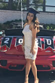 It was a very pretty dress but loose in certain areas, I would recommend getting a size smaller, but perfect for graduation! - Juliana D.