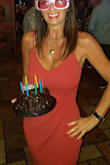 I wore this for my birthday as you can see!! I received tons of compliments. The color was a bit darker than I expected more like a rust color than orange red. I loved it and I just ordered it in the blue color. - Lisa C.