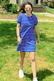 Been wanting a new tshirt dress and this one is so cute! Was worried about the color at first but it is lovely in person! A little long/loose, but thankful for that when you are sitting down. - Mara B.