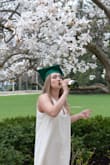 Very light material, comfortable to sit in! super cute! I got a ton of compliments at graduation for this dress - Courtney V.