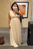 I bought this as my bridesmaids dress and I'm so glad! It's a beautiful and affordable find. I'm short and curvy so I did have to get the dress altered length wise. I'm also small chested so I had to get the top hemmed but overall still worth the money I paid. It's very flattering. - Celina A.