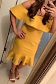I wore to a wedding and received so many compliments! I normally do not wear any type of color so this was a big change for me. It hugged my body in all the right places. I absolutely loved the dress! The lining did run up but I sewed it to the dress and it fixed the problem. - Rebecca P.