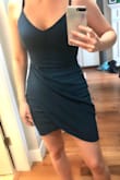 The fit is amazing and love the color!! The slit is a little high in the front but nothing too crazy and can easily be kept together. - Kelsea G.