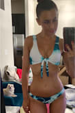 I am so obsessed with this bikini! I bought the bottoms in XS and matching top in S (unfortunately it is too big), but the bottoms are absolutely perfect. The coverage is minimal, but not too showy to where I feel uncomfortable. I typically purchase bikinis from Luli Fama, which are double to triple the price, and this bikini is giving Luli Fama a run for its money. I also love the material and print. I am on the waiting list to buy more in XS! - Morgan M.