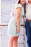 This dress was perfect for my graduation! The color was beautiful and the length was appropriate as well! I have more of an athlete build and my dress size is a 6/8, i ordered a medium and i found this dress was a little loose in the upper body but not bad! Perfect for the occasion and kept me cool with the open back! - Jordan R.