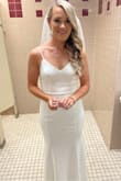 I wore this dress on my Quarantine wedding day.  We are still doing a big reception at a later date but I wanted to find something I still loved for getting married in the church.  I ordered this three day's before my wedding and chose to wear it two days before.  It fit like a glove and I got SO many compliments on this dress.  Safe to say I loved it and felt like a real bride in it! - Lizzy B.