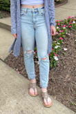 I absolutely love these jeans!!!! They fit perfectly and have the perfect amount of holes!! - Lauren