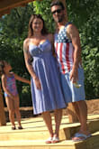 Really comfortable, nice fit in the bust and waist. I would say I'm on the very edge of small and medium in the chest area but I was worried because where the length hits, that a medium would be too long. Such a great summer dress. Material is nice too! - Haley R.