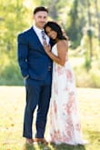 I originally ordered a small which wouldn't cover my bust so I ordered a size up and it fit perfectly! This dress looked beautiful and was super flowy for our engagement pics!!! Loved it! - Chamodi A.
