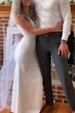 I bought this dress for an intimate wedding ceremony and I could not be happier! It was extremely form fitting and flattering in all the right places! - Kara C.
