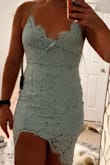 i wear a size 6, but i have hips and a butt and the dress was to tight on my bottom half and a little loose on my bust, and too short in the front, unfortunately i will be returning. - Serena J.