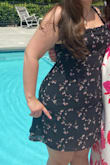 This dress is super cute. It was a little large on the top for me but nothing that a safety pin couldn't fix. Got so many compliments. - Mackenzie X.