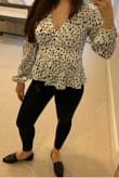Absolutely love this shirt. The sleeves are a little bit long on me, but other than that it's a perfect fit. It's flowy and light and feels great on. I've been dressing it up to go to work and dressing it down to go out with friends. Love this top! - Hannah C.