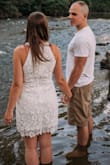 I love this dress such great quality, originally ordered large but was way too big medium was a little loose I usually like a tight dress but it still looked great - Caitlin S.