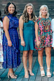 This is my new favorite dress! I received so many compliments on it and I cannot wait to wear it again. I originally ordered a size up based on hip measurements, but because the skirt fits loosely I exchanged it for a Large which is what I usually wear. Comfortable, beautiful colors, flattering shape! - Savanna W.