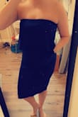 I'm wearing this dress as a bridesmaids dress. The size is perfect but I'm going to get the bottom hemmed a little. I can't wait to wear this dress! - Sarah T.