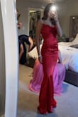 I literally love this dress. I am super boxy with an athletic build but this dress... it actually gave me shape! the material is pretty and soft and the sparkly straps are really good quality. It's also the perfect length for my height with some heels. love love love. highly recommend! - Sylvia B.