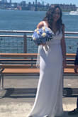 While my celebration was postponed, that didn't stop us from getting married. Added a belt to this beautiful dress. It was perfect! - Melissa H.