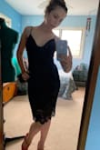 Amazing silhouette, but this dress is completely ruined with the weird square design at the bust. Maybe would work for someone with a big bust... but I don't know, it's weird. Will definitely be giving it away. - Mackenzie J.