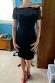 I like this dress a lot. It does have two problems; one is that it has a seam at the waist which chops up the silhouette in an unflattering way. Two, the lace at the top does not stay up. I'm hoping I can add some starch or perhaps take in the sides slightly to make it stay up, crossing my fingers. Besides these two things, it is very cute. Plus, I was very happy with the service I received, as I was sent this dress with a defect and the company promptly sent me a new one when I reported the problem. - Mackenzie J.