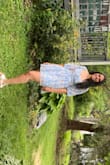 I literally love this dress. It's so cute, I got a medium and it's true to size I'm 5'9 - Luana F.