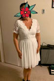 I got a size M though according to the size chart maybe I should have got a L. However, the M fits great!
It looks perfect for the informal wedding we are planning and it is really comfortable. Very happy with this purchase. - Elena B.