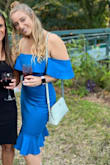 I got this dress to wear to wedding and it was beautiful! The material was thick and not cheap looking at all. It can be worn with or without a bra. The dress hits well in all the right places. - Joie
