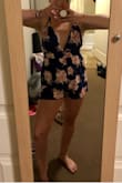 Super cute and fits great, but definitely would wear it for a beach day or on a really hot day with a bralette that can be seen because it's quite revealing and loose on the top half! Loved where it lands from under the bust down though as an every day romper. - Kenzie C.