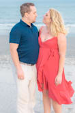 It's a true wrap dress, and was perfect for our beach engagement pictures! It was a little large in the chest, but a Medium would have been too tight everywhere else. - Tracie J.